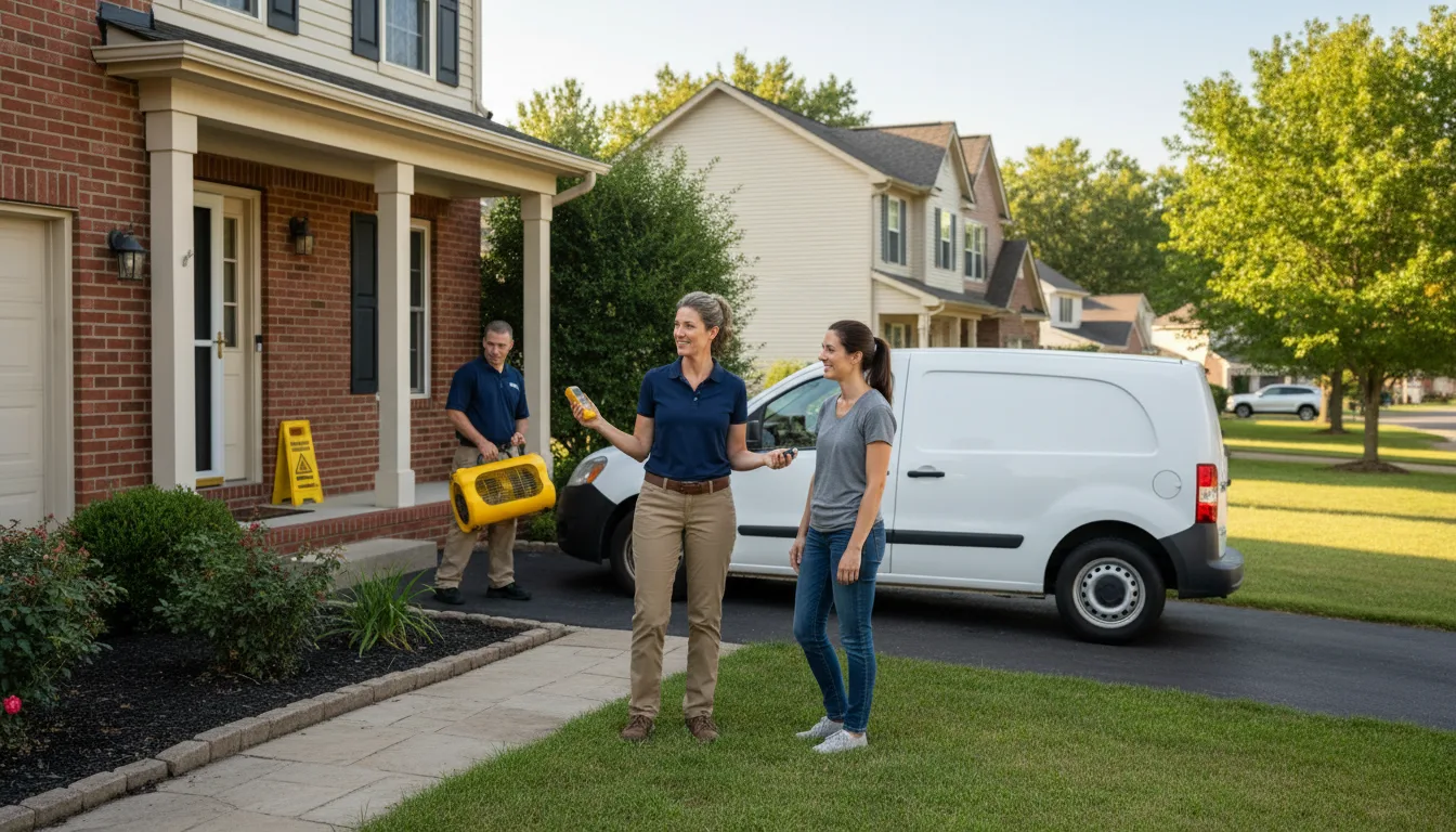 Residential water damage restoration in Monticello, MS